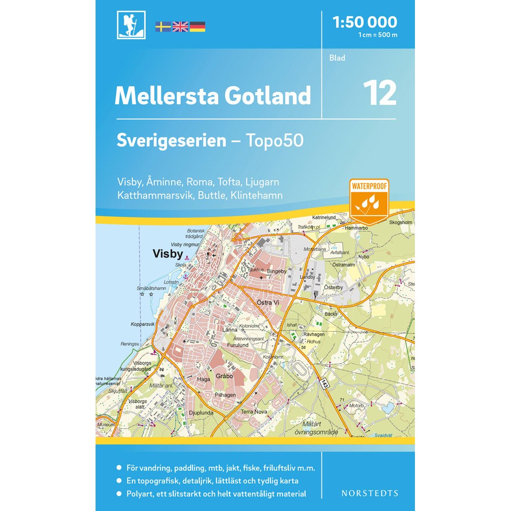 12 Mellersta Gotland Sverigeserien 1:50 000